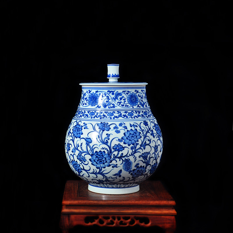 景德镇陶瓷器仿古花瓶茶叶罐客厅
