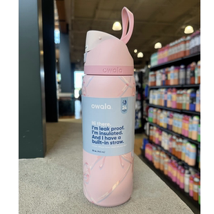 945ml吸管杯大容量杯 保温杯32oz 美版 Owala圣诞限定粉色蝴蝶结款