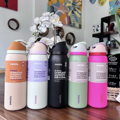 Owala双饮盖带吸管运动保温杯