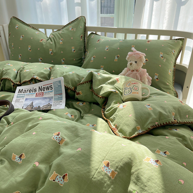全棉有氧双层纱奶酪狗纱布床单单件宿舍单人纯棉被套可配三四件套,床上用品,床品套件/四件套/多件套,淘宝优惠券,粉丝福利购,淘宝优惠卷