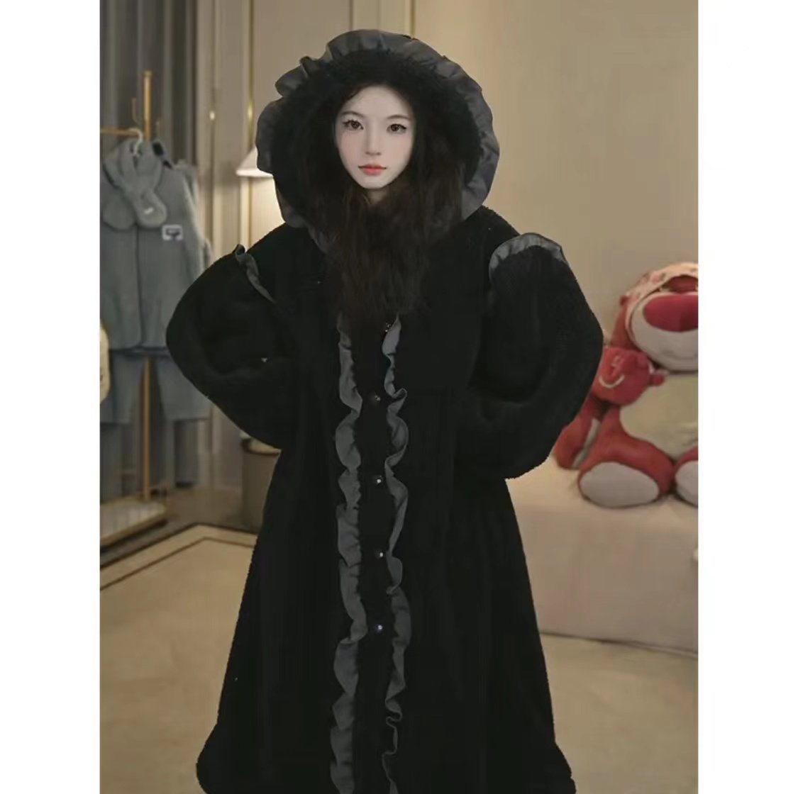 睡袍女冬季加绒加厚长款连帽珊瑚绒大衣2022新款小个子家居服睡衣,女士内衣/男士内衣/家居服,睡袍/浴袍,淘宝优惠券,粉丝福利购,淘宝优惠卷