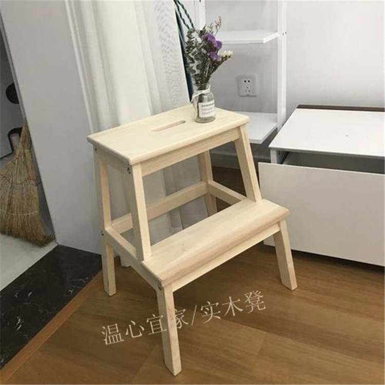 宜家IKEA贝卡姆踏脚凳杨木实木儿童简约创意小梯小凳如侧洗手梯凳