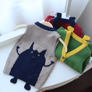 儿童加厚针织马甲