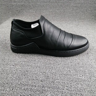 韩版 百搭日常舒适鞋 2020新款 休闲软皮软底鞋 中邦套脚牛皮男士 时尚