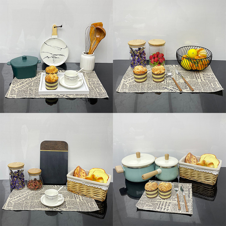 厨房小摆件橱柜软装饰品北欧样板房餐厅仿真面包厨房道具套装摆设