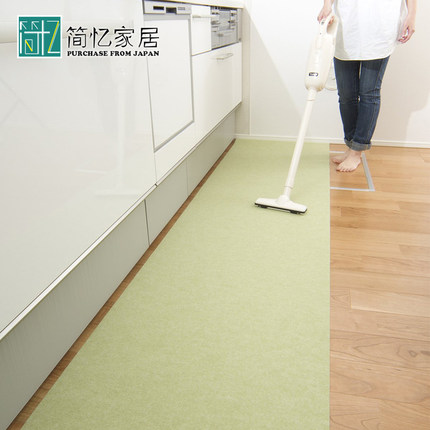日本进口吸附式厨房防滑防水地垫客厅宝宝爬行垫卧室餐厅拼接地毯