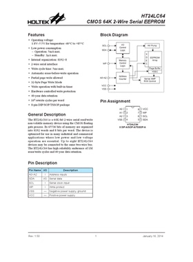 HT24LC64 全新原装HOLTEK合泰 EEPROM存储器IC芯片SOP8 64-Kbit