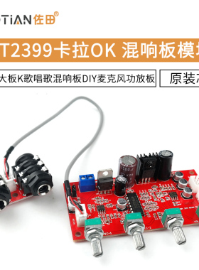 卡拉OK板 PT2399混响 带运放前级放大效果超NE5532 M65831