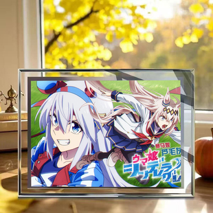 芦毛灰姑娘周边学生水晶玻璃相框摆件定制照片生日礼物送男生女生