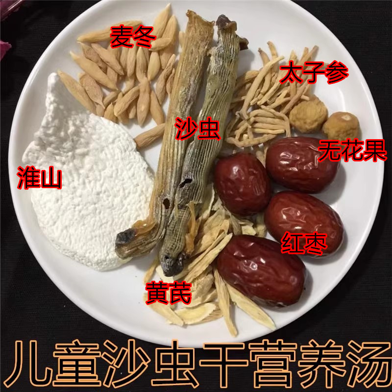 小儿沙虫干太子参汤补虚炖汤料