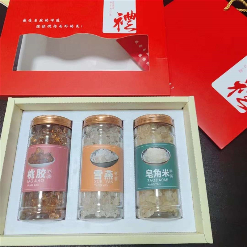 云南桃胶雪燕皂角米桃浆胶颜三宝