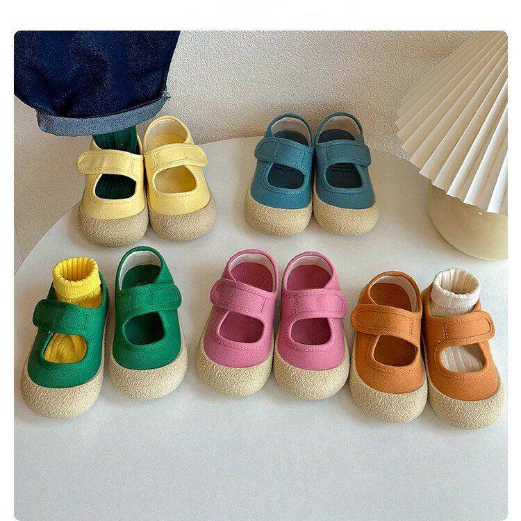 女童鞋子2026秋季新款儿童帆布鞋宝宝幼儿园室内小布鞋男童