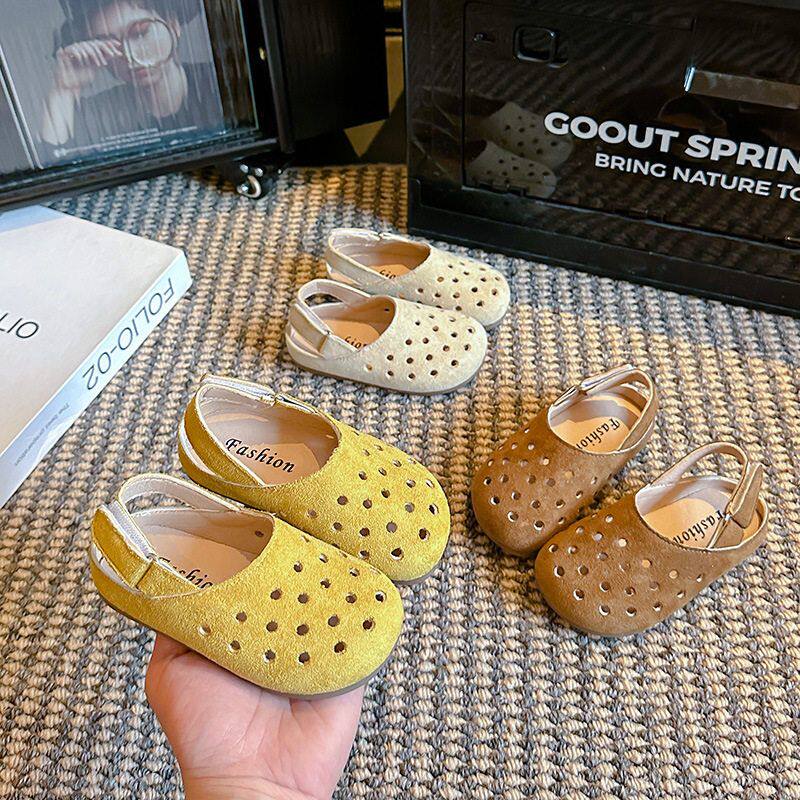 儿童凉鞋2025夏季新款女童洞洞鞋镂空勃肯鞋男童沙滩鞋软底童鞋潮