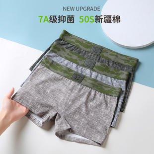 女士纯棉内裤中腰中性宽边四角平角抗菌裆透气宽松大码LE运动短裤