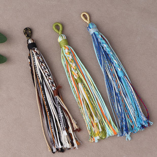 手把件绳文玩蜜蜡车挂藏式手搓棉线编织流苏包包挂饰配绳手腕绳