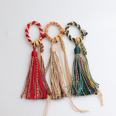 藏式手搓棉线流苏穗指环流苏