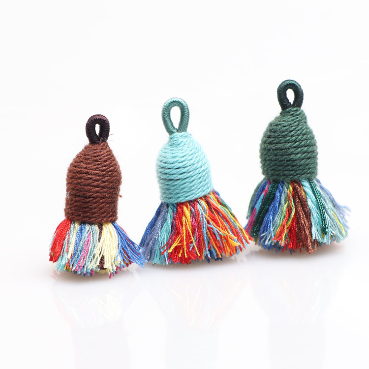 藏式棉线流苏头挂件diy配件菩提