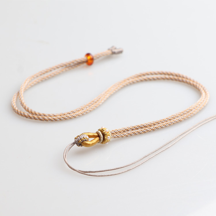 可调节编绳平安扣绳子翡翠吊坠绳黄金吊坠挂绳多宝项链绳