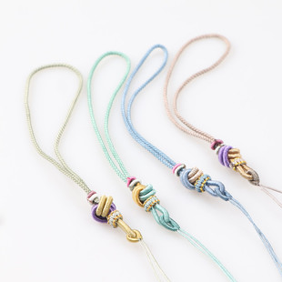 曼陀罗结文玩吊坠手持手机配饰挂绳手把绳DIY手工编织中国结挂绳