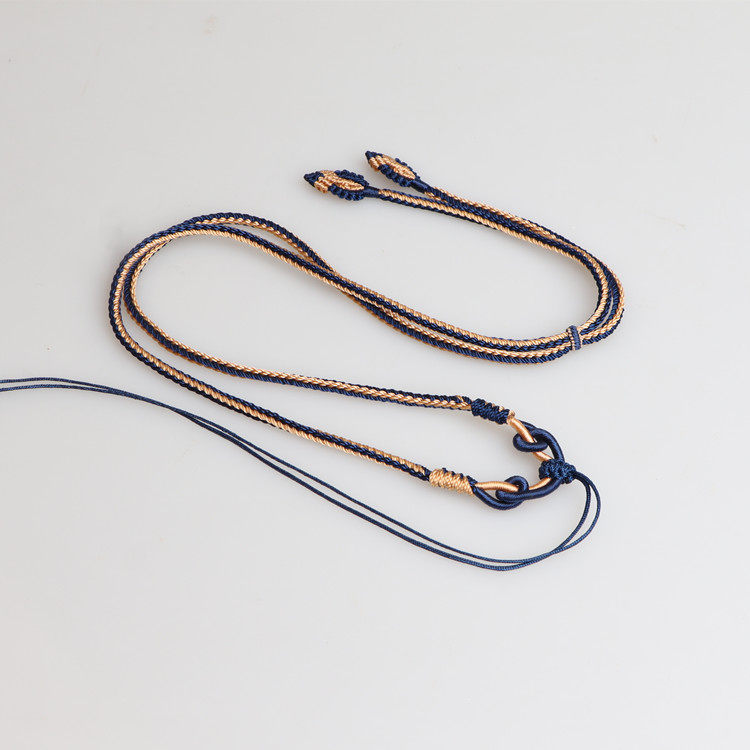 手工编织翅膀结吊坠挂绳双色玉坠