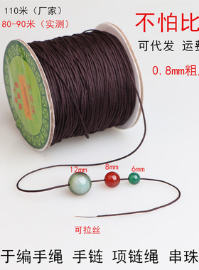 72号0.8mm玉带牌手编绳DIY手绳项链串珠吊坠绳饰品珠宝线材料线材