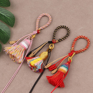 古玩配饰手把绳星月菩提流苏穗子钥匙扣包挂流苏玛瑙挂件文玩挂绳