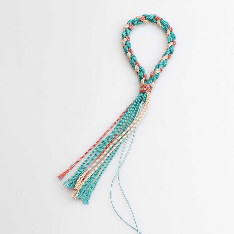 藏式手搓棉线包包挂饰车挂手把绳挂绳手工编织手串文玩绳子钥匙扣