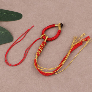 吊坠挂件绳金刚结钥匙扣包包挂件藏式手搓棉线流苏穗子钥匙扣扣圈