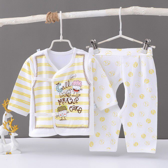 新生婴儿衣服春秋冬季纯棉打底初生0和尚3月分体内衣宝宝秋衣套装