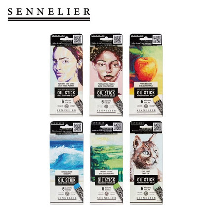 法国SENNELIER申内利尔 迷你油画棒6色套组