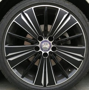 奔驰CLA200轮毂贴 改款CLA级220 轮毂碳纤维贴纸改装轮毂车贴装饰