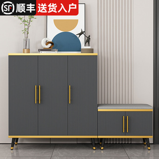 鞋柜家用门口可坐式换鞋凳玄关柜大容量门厅柜换鞋坐凳一体储物柜