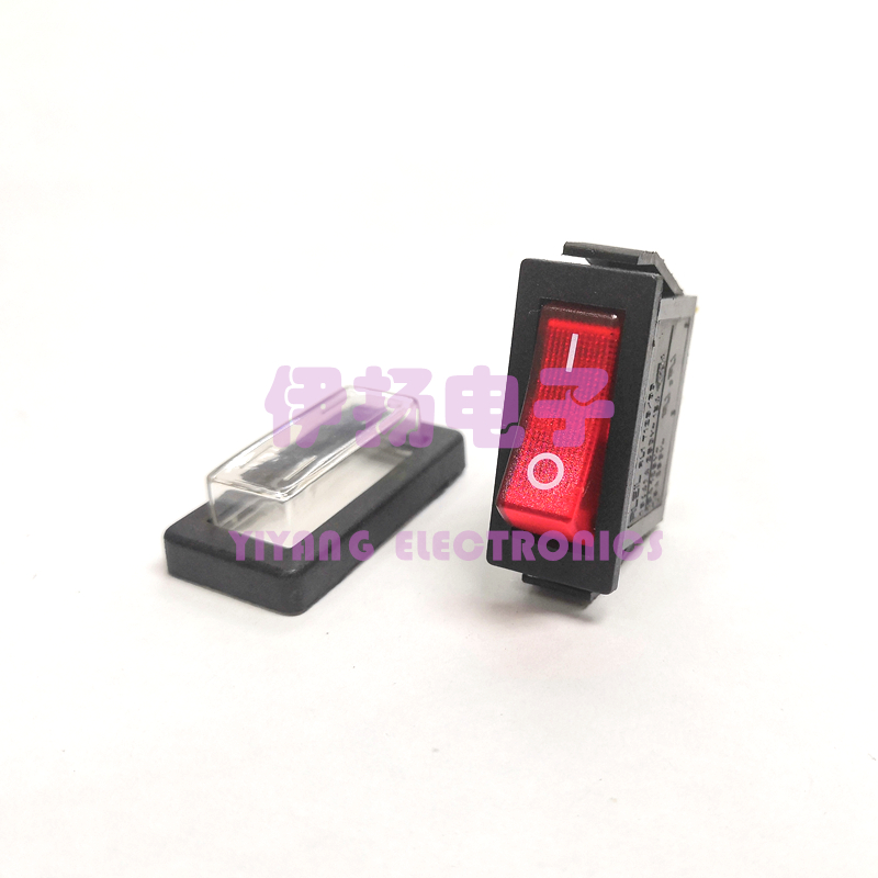 台湾RLEIL进口船型开关 3脚2档 RL1-111 KCD3-101N 防水套装 红灯