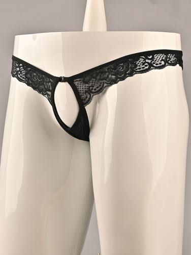 保密发货诱惑青年男士镂空性感丁字裤蕾丝低腰三角内裤舒适透气