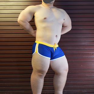 初汁 双保险系绳泳裤平角泳裤阿罗泳裤泼水节性感游行速干大码男