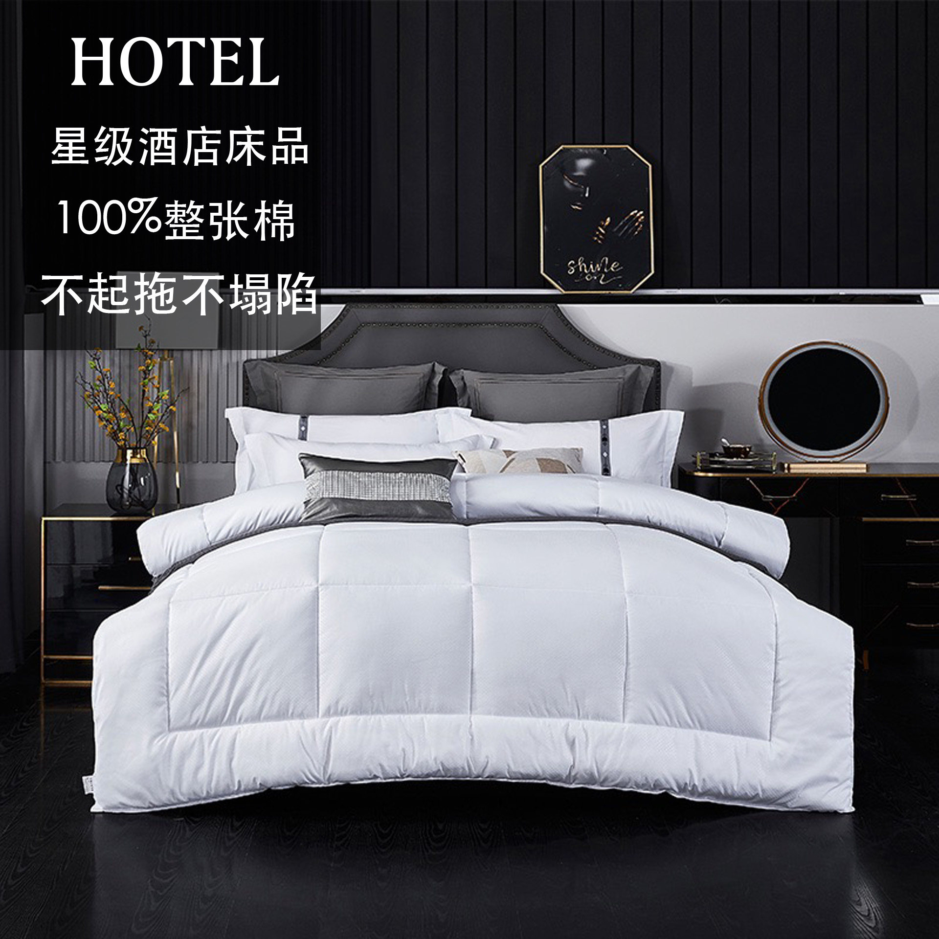 旅馆白色单人羽丝绒被芯