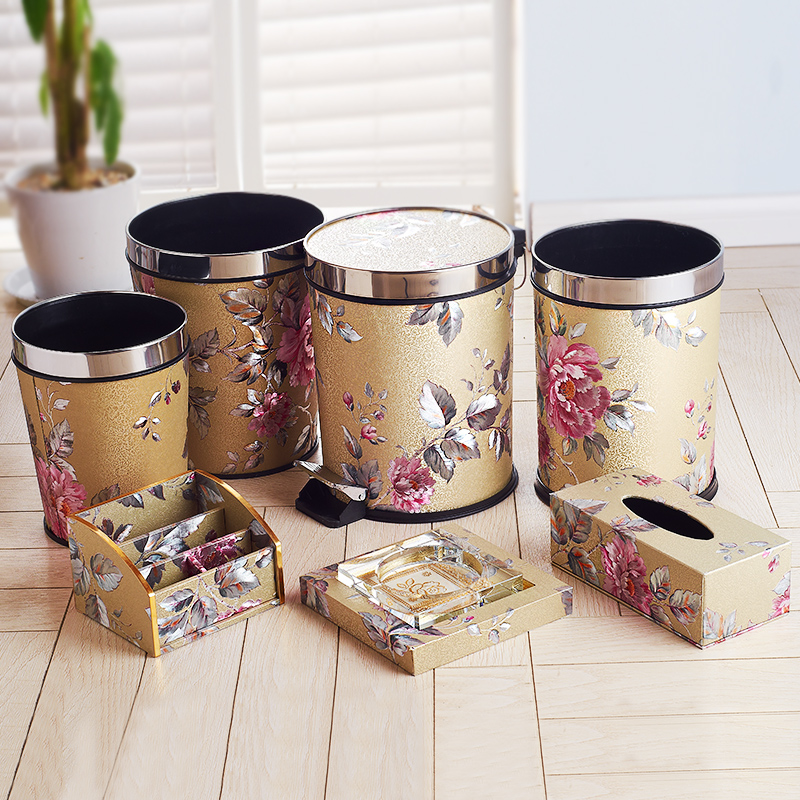 欧式欧式套装厨房卫生有盖垃圾桶