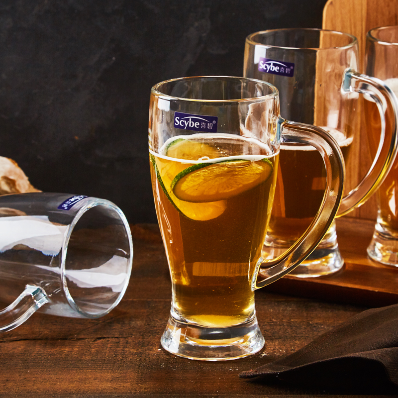 加厚啤酒杯喜碧无铅玻璃