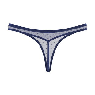 欧美性感细带超薄透明网纱丁字裤女低腰无痕镂空透气瑜伽诱惑T裤