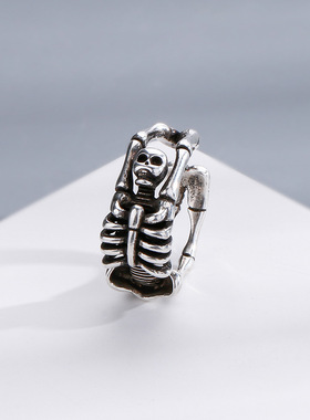 朋克赛博个性男女骷髅戒指