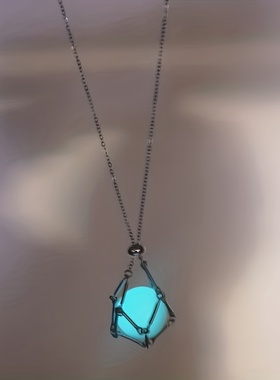 夜光球不锈钢颈链通用发光