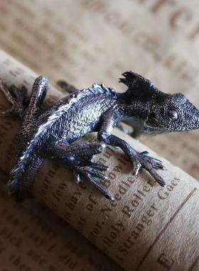 立体蜥蜴戒指潮酷男复古