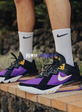 Nike LeBron 18 Low 詹姆斯LBJ低帮紫金湖人篮球鞋CV7564-003-300