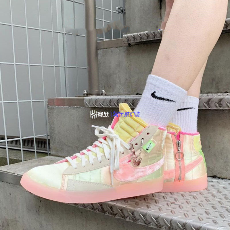 Nike Blazer Mid 中国年丝绒糖果开拓者女刮刮乐板鞋 DD8482-163