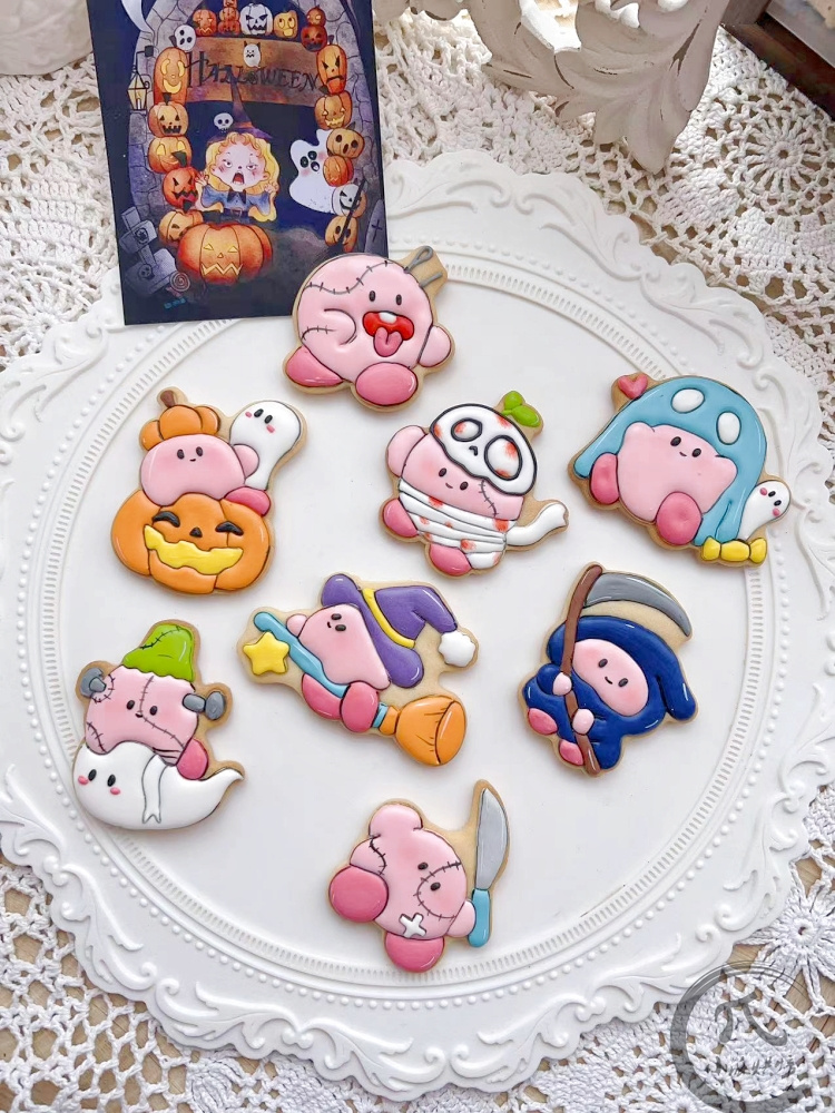 伊果老师万圣节星之卡比cosplay糖霜饼干模具卡通幽灵南瓜糖果印