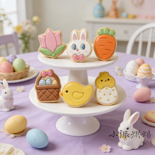 ins复活节卡通糖霜饼干模具萝卜蝴蝶结兔子鸡蛋烘焙印模Easter