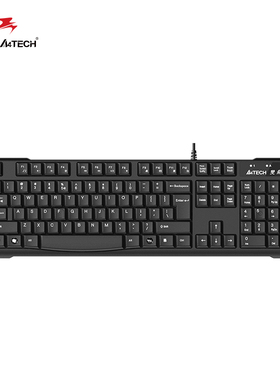 双飞燕KR-6A有线键盘USB/PS2圆口单键盘办公笔记本台式电脑通用