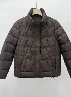 商场同款和太尔HB-H373短款鹅绒羽绒服女立领保暖百搭冬季外套