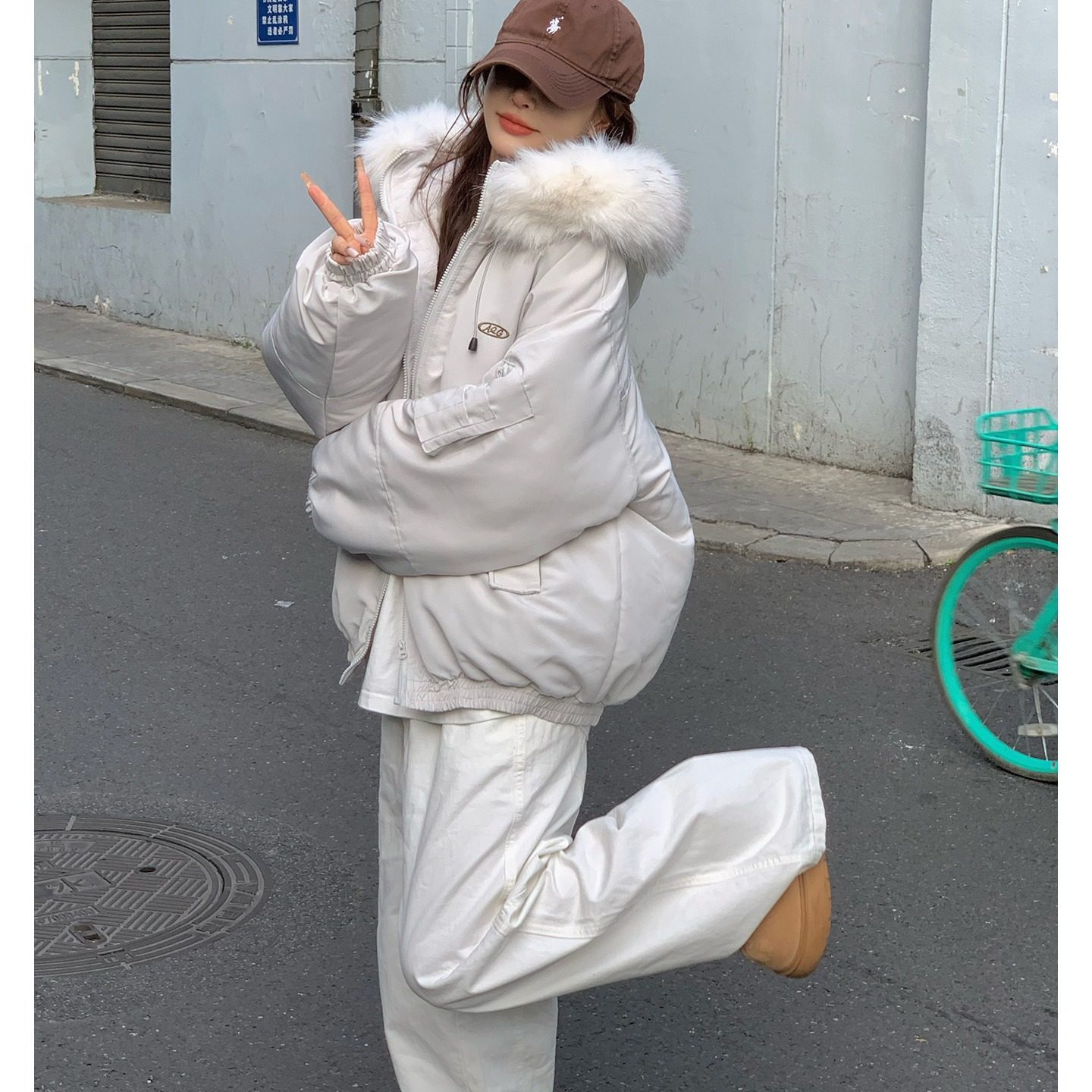 赵露思同款派克服冬季加厚宽松棉服女装小个子巨好看学生棉衣外套