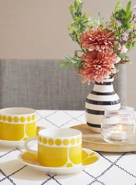 现货 | 芬兰 Arabia Sunnunta黄色星期天咖啡杯马克杯餐具碗碟盘